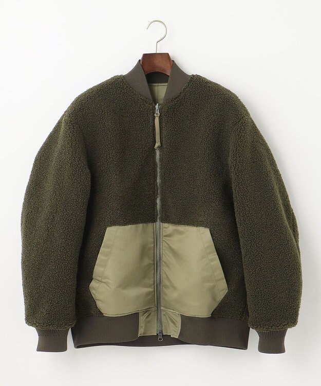 J.PRESS YORK STREET 【UNISEX】リバーシブルMA-1 カーキ系