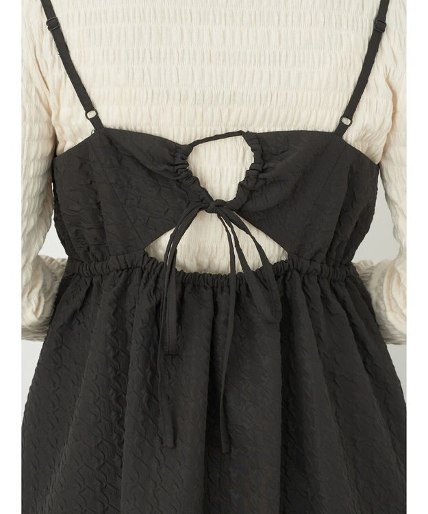 earth music&ecology バックオープンキャミワンピース Black