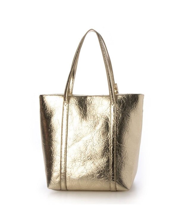 UNBILLION カシュカシュ cachecache / クラッシュメタリック2wayミニトート ゴールド