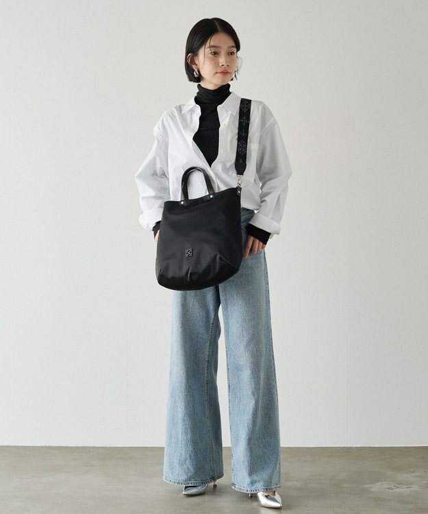 russet 《WEB限定》クラウズナイロン2wayトートバッグ(CE-1501-WEB) Black