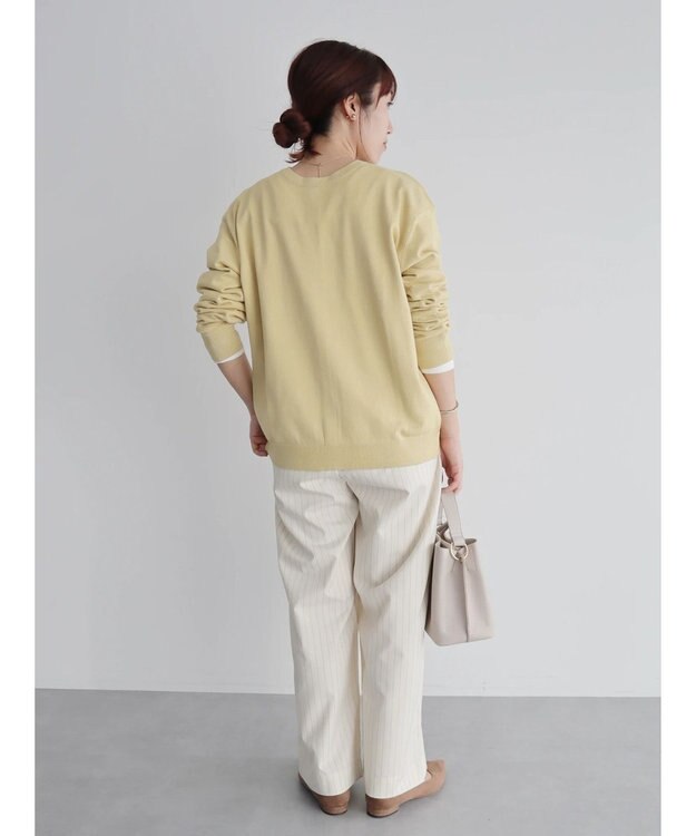 CRAFT STANDARD BOUTIQUE ２ＷＡＹクルーネックニットカーディガン Yellow
