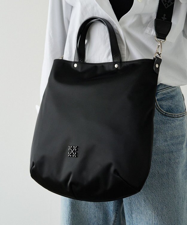 russet 《WEB限定》クラウズナイロン2wayトートバッグ(CE-1501-WEB) Black