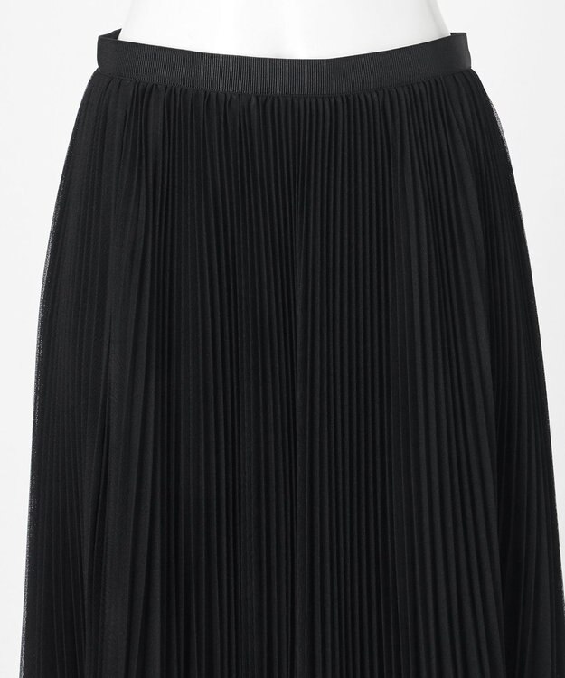 23区 【GOLD LABEL/見上愛さん着用】チュールプリーツ スカート ブラック系