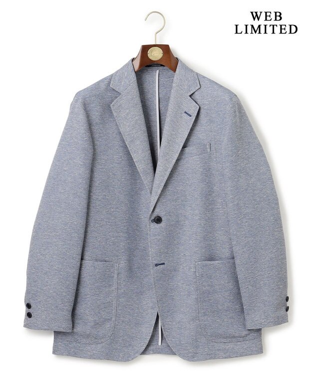 J.PRESS MEN 暑い中でも共にしたくなる理由がある【WEB限定】【吸水速乾 / 洗える / 超軽量 / ストレッチ】ブリーザブルレノクロス ジャケット サックスブルー系