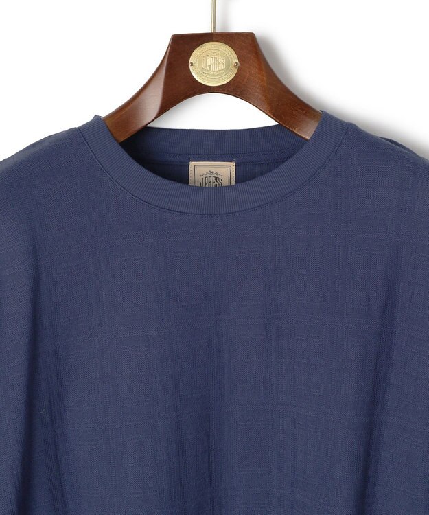 J.PRESS MEN 【KING SIZE】【ビジネス対応】リンクスシャドーチェック ロングスリーブTシャツ ブルー系