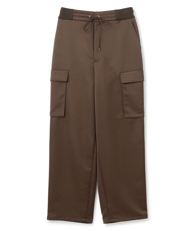 uncrave 【洗濯機洗い可】サテン イージーカーゴパンツ（uncrave WHITE） ブラウン