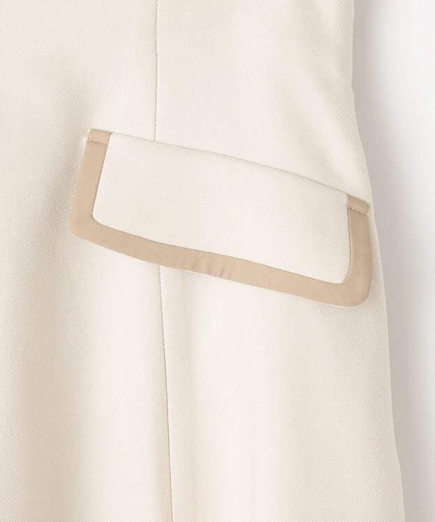 Feroux 【洗える】バイカラーフレア スカート アイボリー系