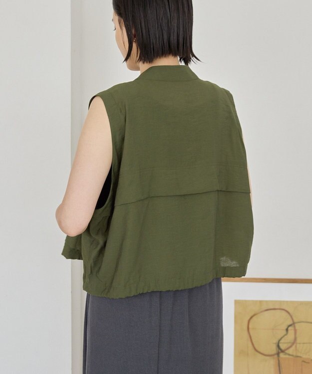 AMERICAN HOLIC Ｗポケットショートベスト Khaki