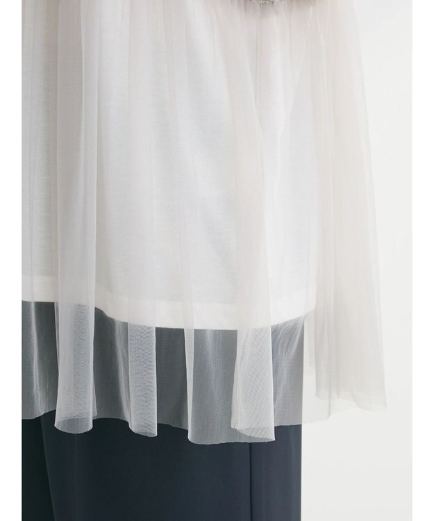 Green Parks ・ＥＬＥＮＣＡＲＥ　ＤＵＥ　チュールドッキングＴＥＥ Off White