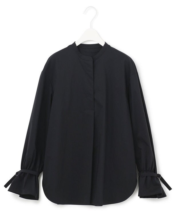 ICB 【洗える】エコナイロンストレッチ プルオーバーブラウス ネイビー系