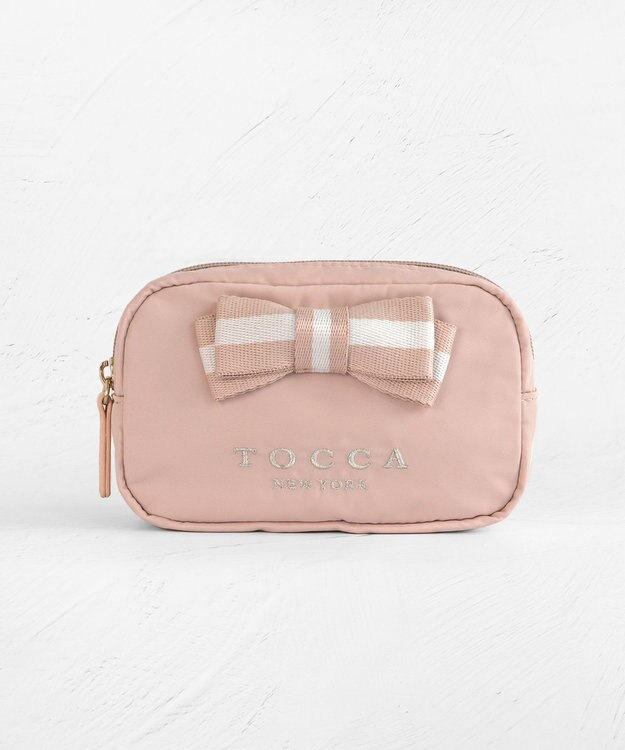 TOCCA 【WEB限定】BICOLOR RIBBON POUCH ポーチ ピンク系