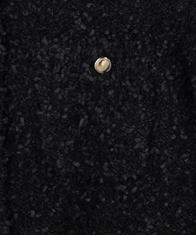 23区 【GOLD LABEL】リボンモールツイード ニットカーディガン ブラック系