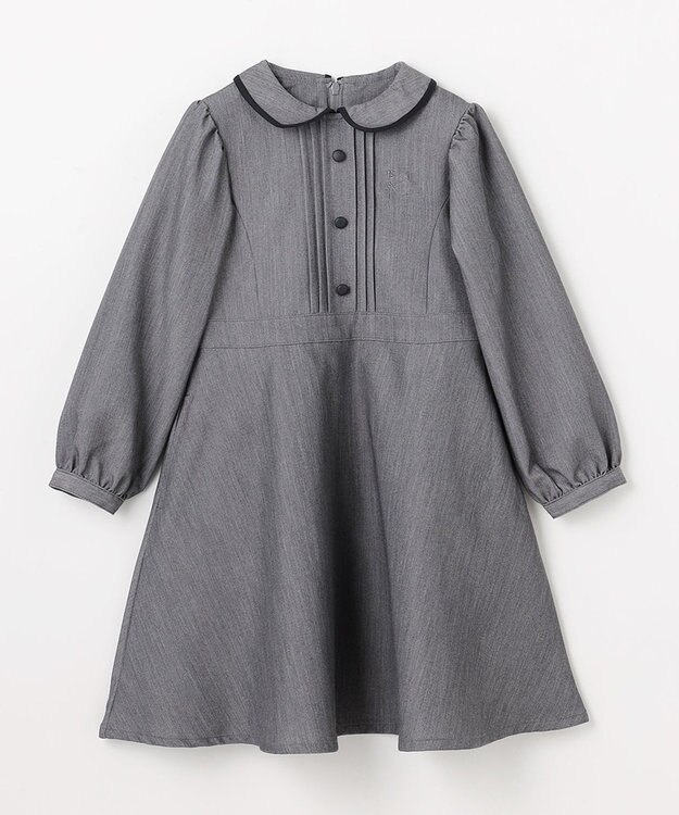 組曲 KIDS 【110-140㎝】 クラシカルグレーワンピース グレー