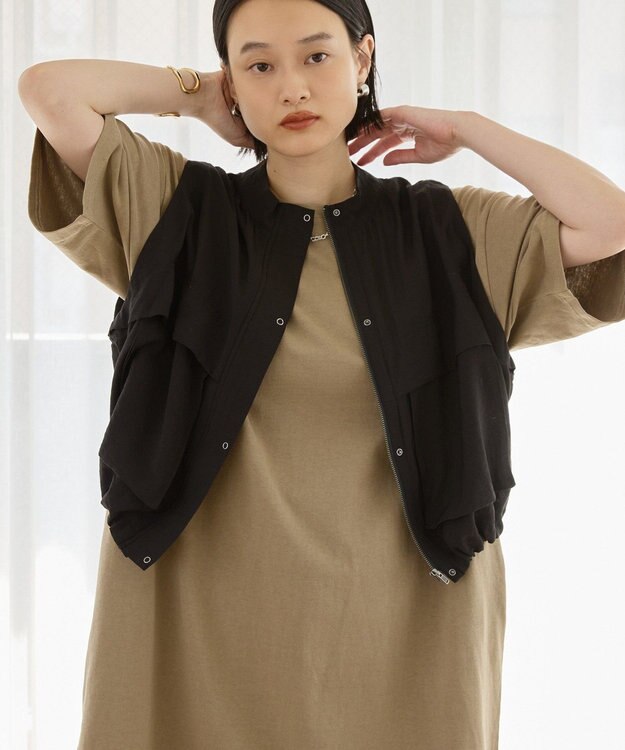 AMERICAN HOLIC Ｗポケットショートベスト Black