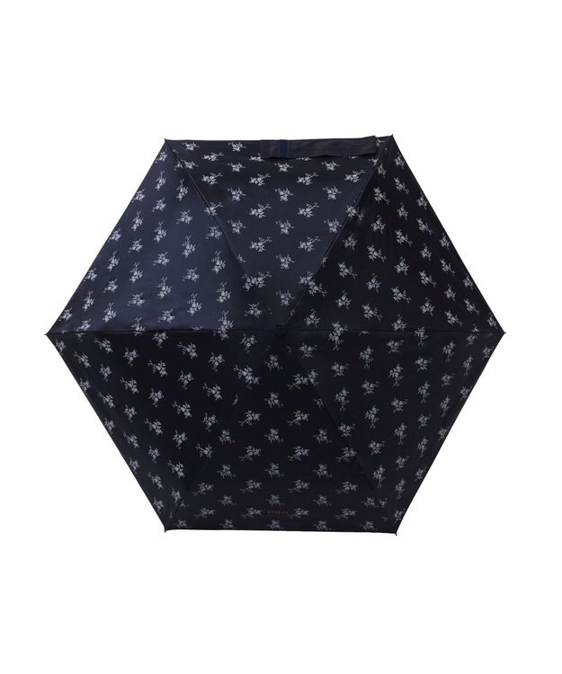 MOONBAT 【WEB限定/UV遮蔽率100％/晴雨兼用】POLO RALPH LAUREN （ポロ ラルフローレン）晴雨兼用日傘 折りたたみ傘 コンパクト 花柄 ネイビーブルー