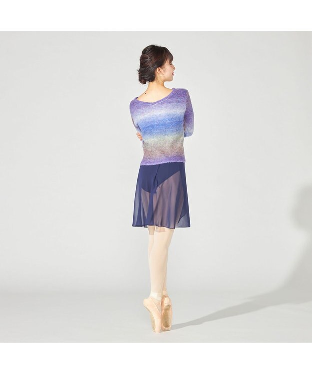 Chacott ニットトップ パープルグラデーション