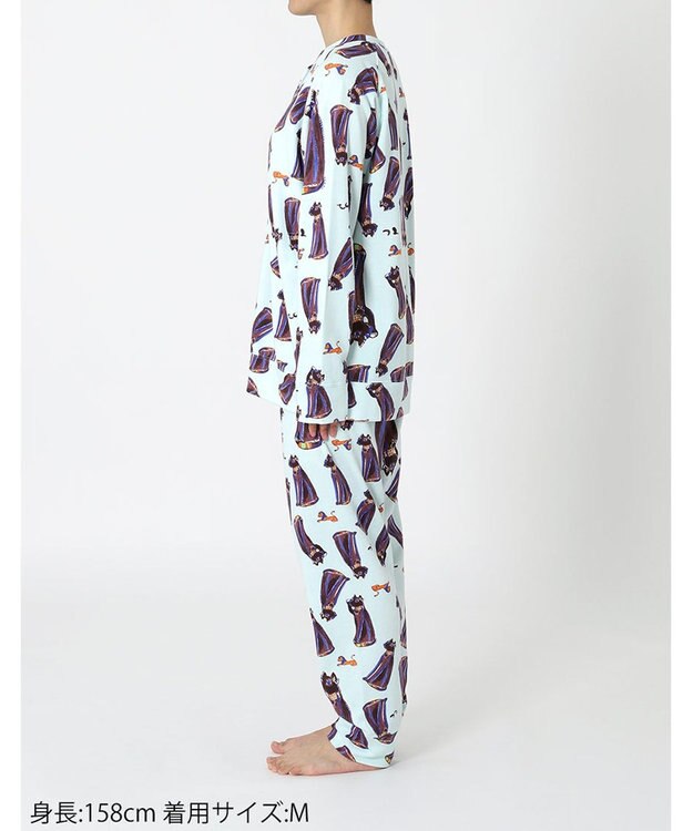 tsumori chisato SLEEP ツモリチサト パジャマ 長袖 長ズボン ミニ裏毛素材 レディース UDX572 /ワコール ブルー