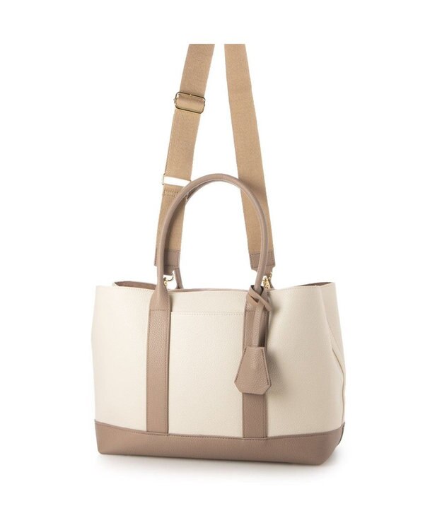 UNBILLION cachecache ショルダー付きパーテーション合成皮革トートL OKMIX