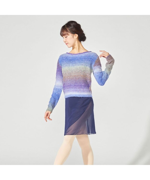 Chacott ニットトップ パープルグラデーション