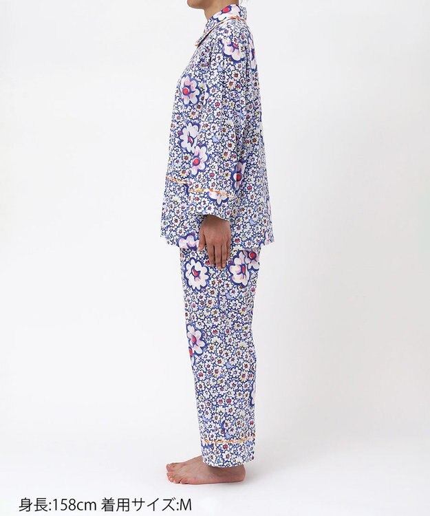 tsumori chisato SLEEP ツモリチサト パジャマ 9分袖 長袖 9分丈 綿100%(本体) 楊柳素材 レディース UDT243 /ワコール ブルー