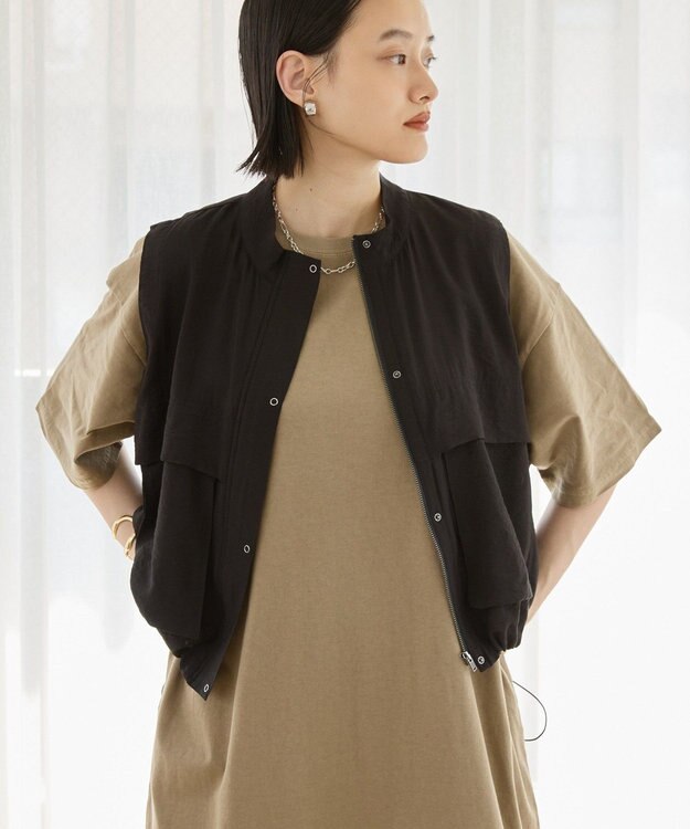 AMERICAN HOLIC Ｗポケットショートベスト Black