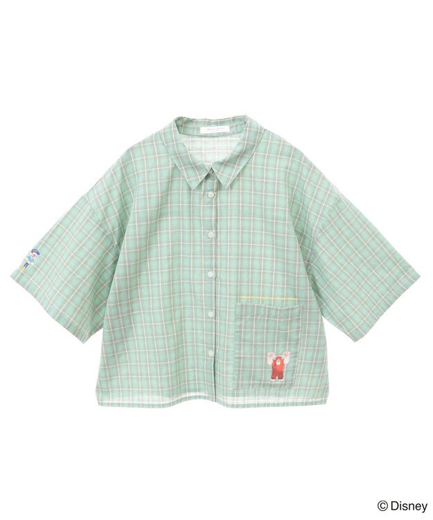 Green Parks シュガーラッシュ　／　チェックショート丈シャツ Green