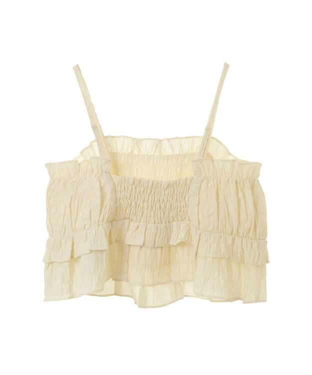 Green Parks シャーリングキャミビスチェ Ecru