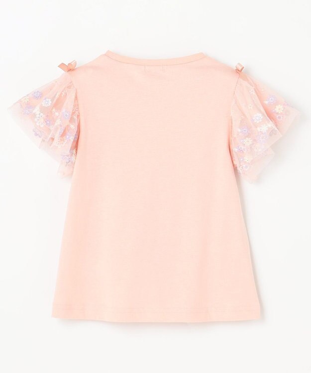 ANY KIDS フラワーチュール半袖Tシャツ ピンク系
