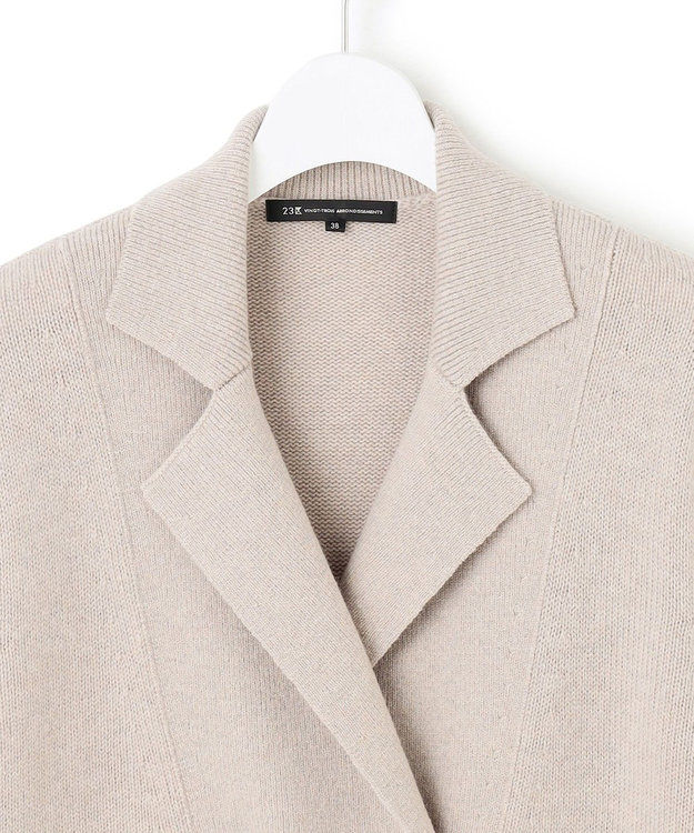 23区 【見上愛さん着用/Oggi掲載】カシミヤブレンド ニット ジャケット ベージュ系