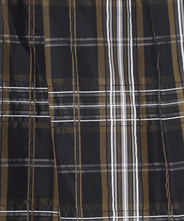 J.PRESS LADIES S ハイマルチタフタ チェック フレアスカート ブラックチェック系