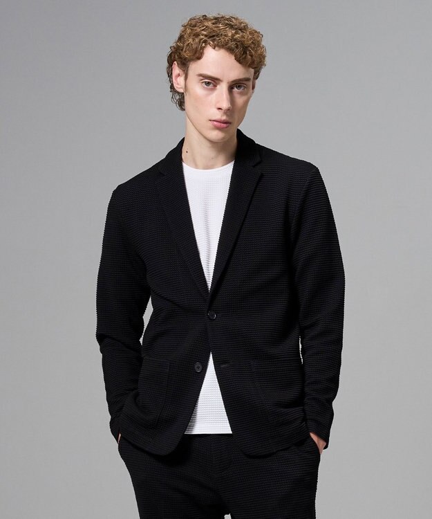 JOSEPH HOMME 【オリジナル素材】ライトタックジャージー　カットソージャケット ブラック系