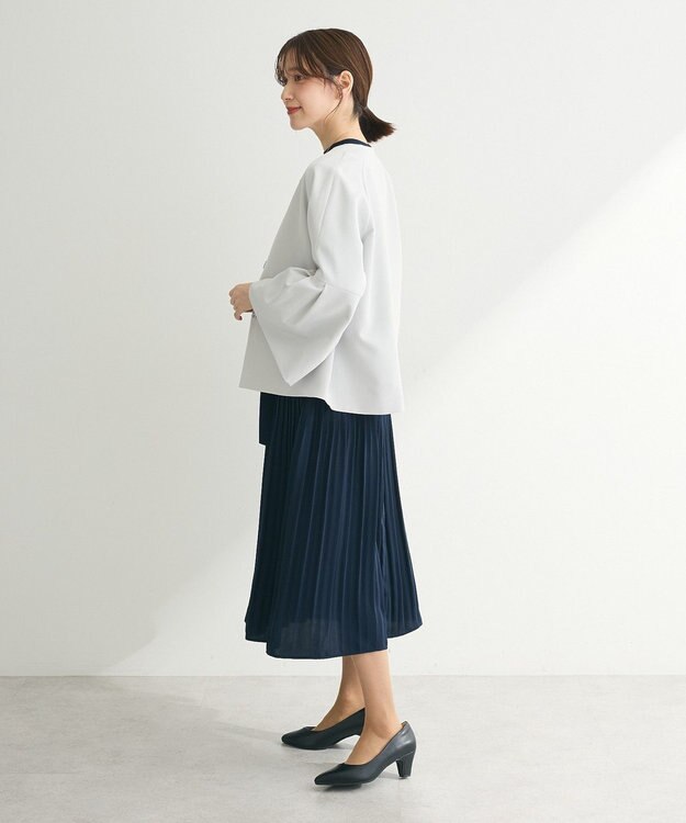 Green Parks ef-de タック袖ラグランジャケット Light Gray