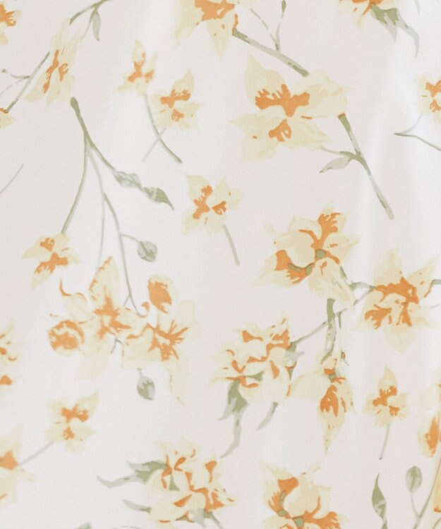 Tiaclasse 花柄プリントスカート オフホワイト