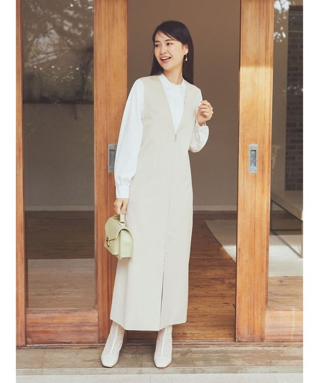 earth music&ecology ジップジレワンピース Beige