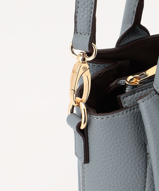 LA BAGAGERIE 【MONICA】リボンハンドルバッグ ブルー