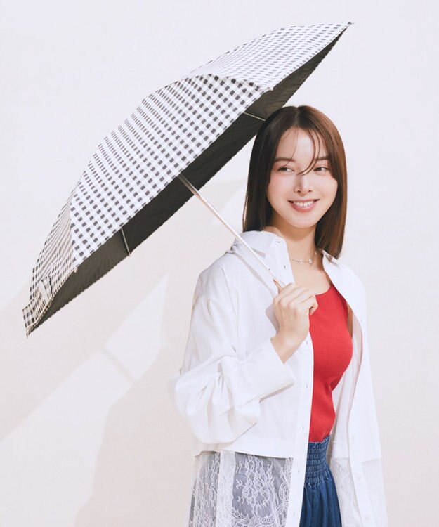 earth music&ecology 【予約】earth×Wpc.コンパクト日傘 Gingham Check