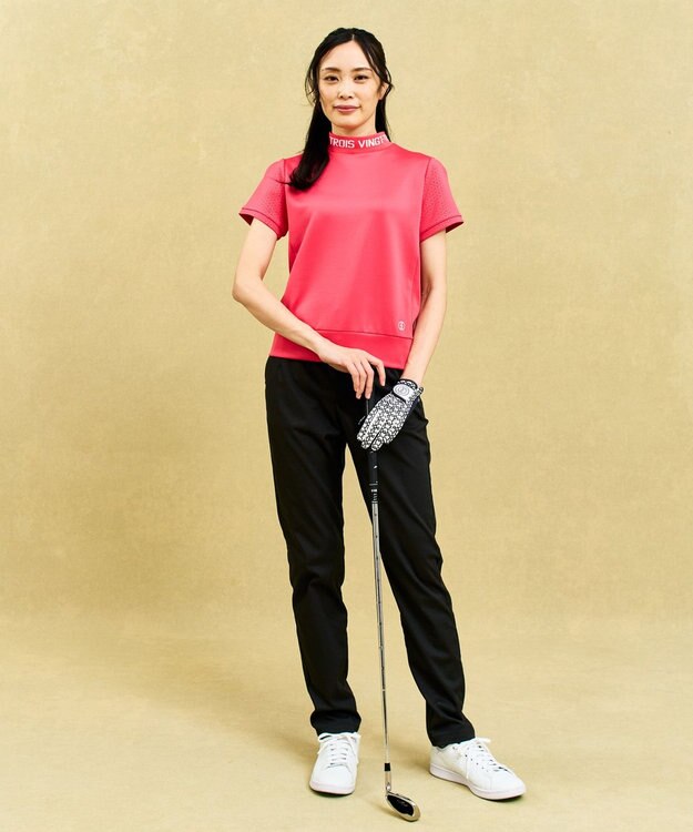 23区GOLF 【WOMEN】動きやすさ抜群の新機能「ウエストムーブ」カジュアルパンツ ブラック系