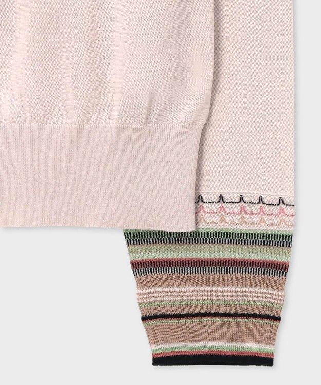 Paul Smith デザイン ステッチ Vネック カーディガン エクリュ