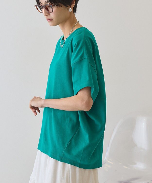 AMERICAN HOLIC 半袖コクーンカットプルオーバー Blue Green