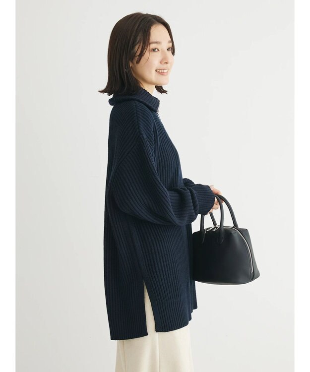 Green Parks Ｚｉｐ付きアゼニットチュニック Navy