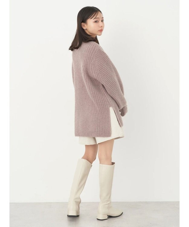 earth music&ecology フワフワＭＩＸヤーンチュニック Mocha