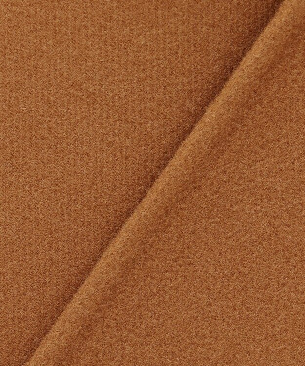 BEIGE， LEMOORE / ウールリバーフェイクレザーポケット付きコート Caramel
