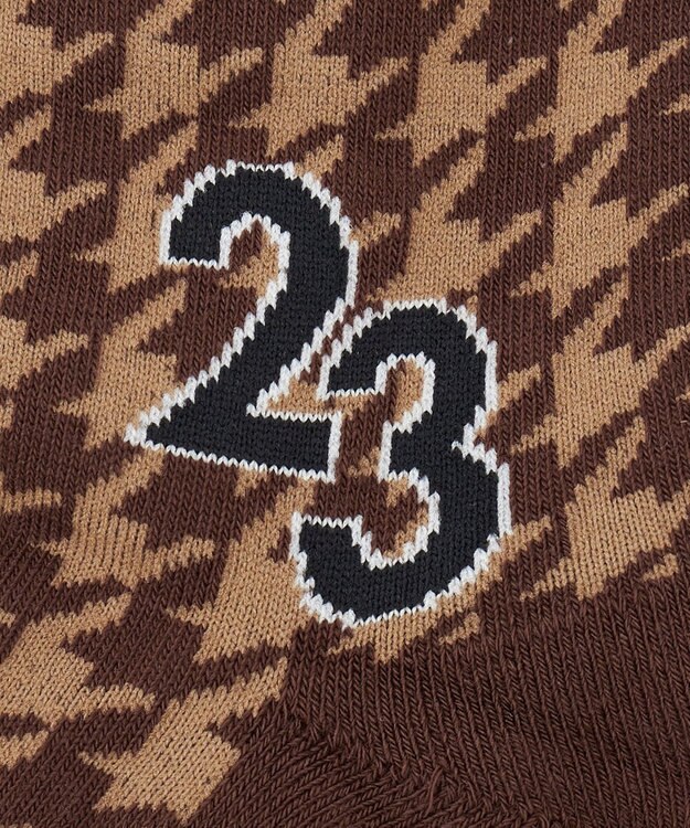 23区GOLF 【WOMEN】チェック柄 レギュラーソックス ダークブラウン系3