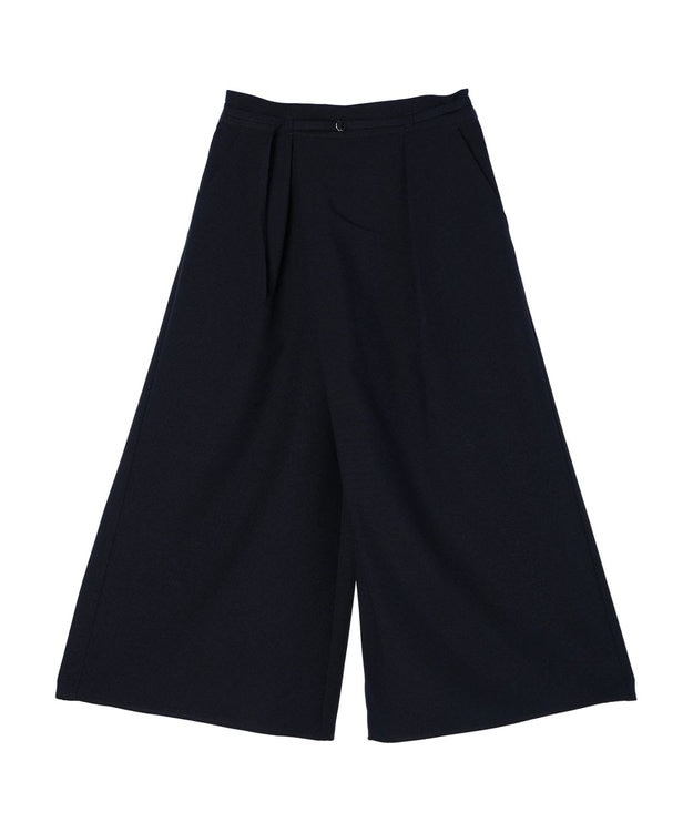 Green Parks 接触冷感　ベルト付ガウチョパンツ Dark Navy