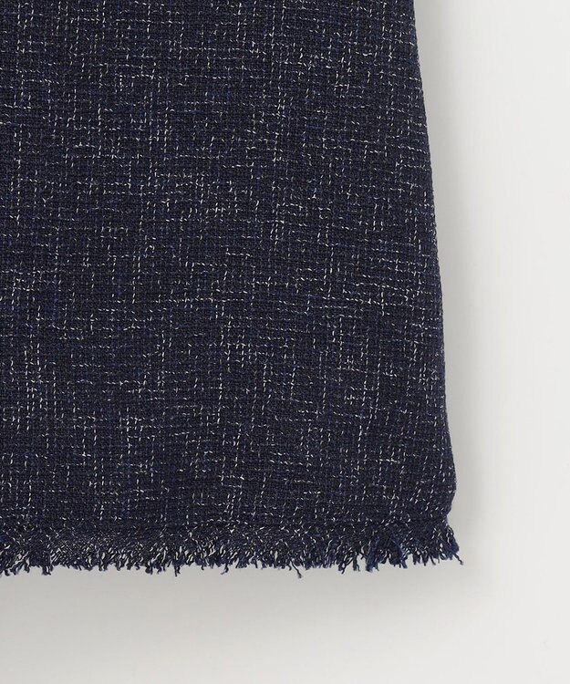 Feroux 【セットアップ対応】春ツイード フレアスカート ネイビー系1