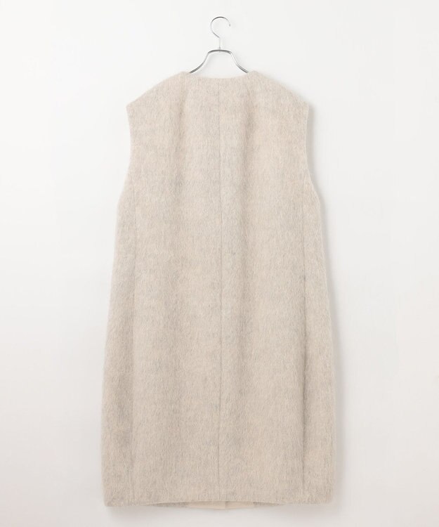 #Newans ロングコクーンファーベスト エクリュ