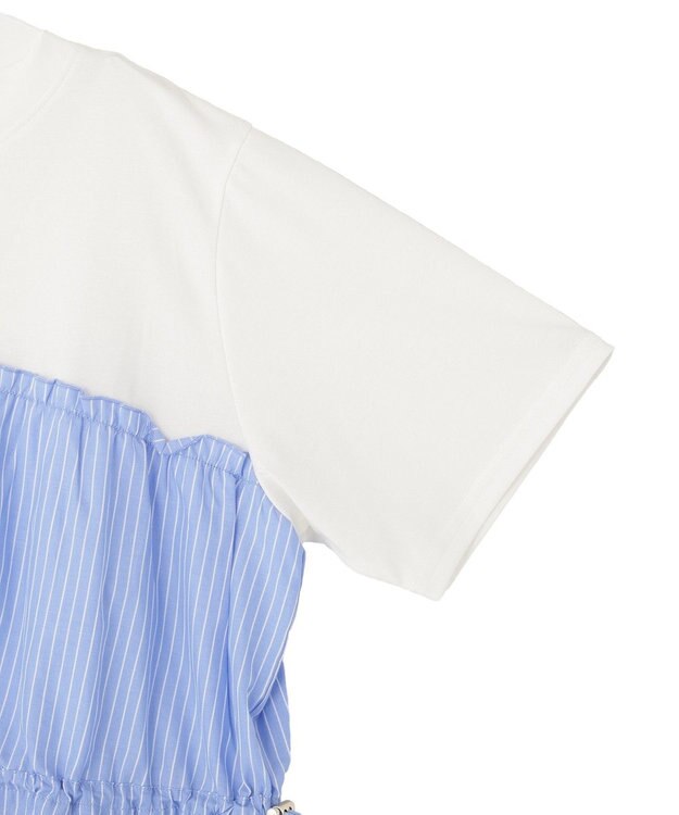 Green Parks ビスチェドッキングカットプルオーバー Stripe Blue