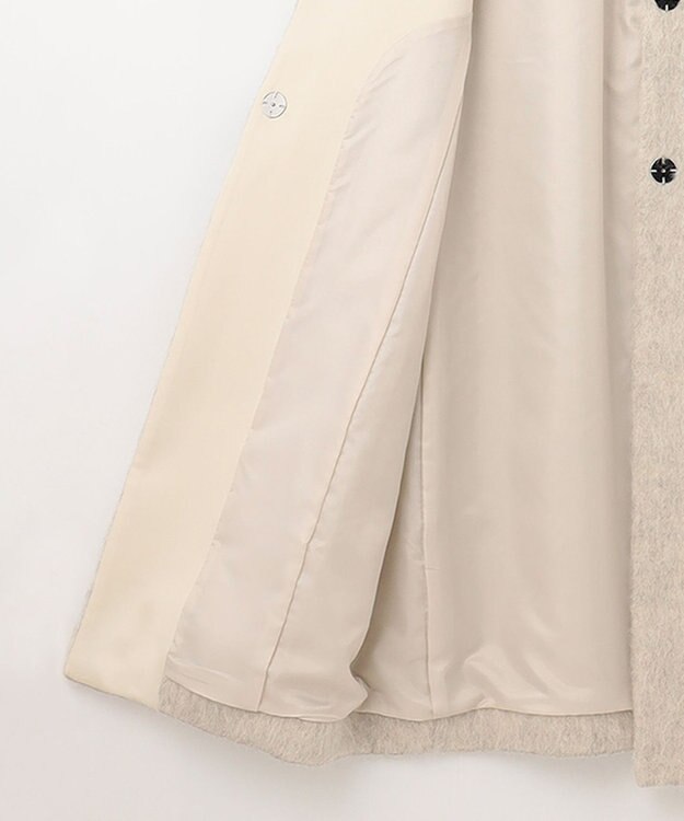 #Newans ロングコクーンファーベスト エクリュ