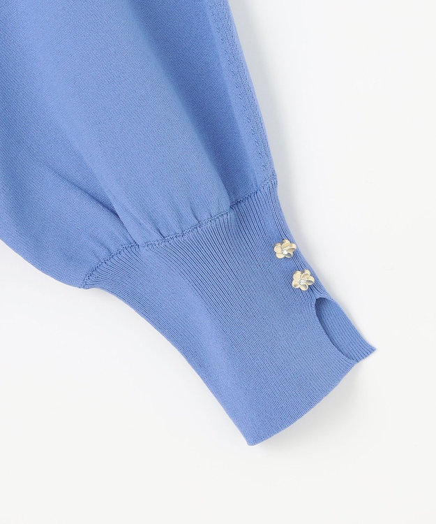 組曲 S フラワーメタルドルマン ニット ブルー系