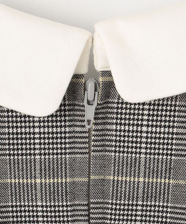 組曲 KIDS 【110-140cm】グレンチェック ワンピース グレー系3